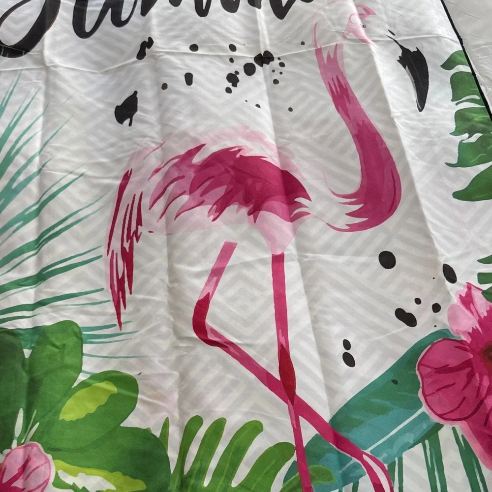 Tropical Flamingo Summer Microfiber Beach Towel